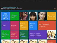 Tablet Screenshot of mencarijodoh.mobi